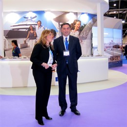 Susana Díaz y Francisco Javier Fernández, en la WTM