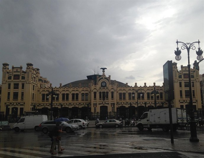 Imagen de lluvia en Valencia 