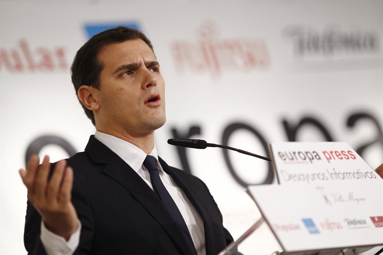Albert Rivera en los Desayunos Informativos de Europa Press