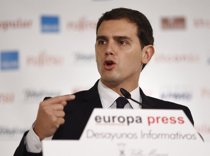 Albert Rivera en los Desayunos Informativos de Europa Press