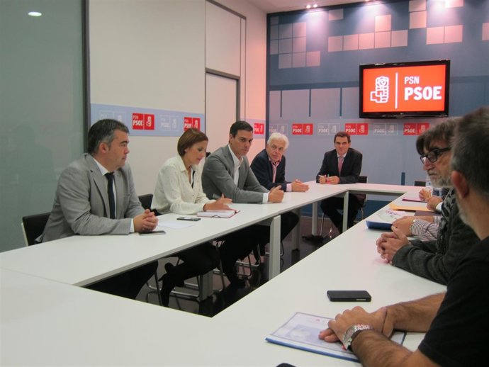 Pedro Sánchez en Pamplona.