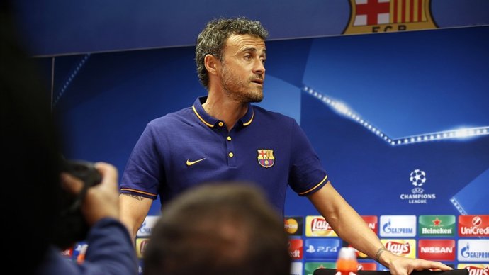Luis Enrique en rueda de prensa de Liga de Campeones