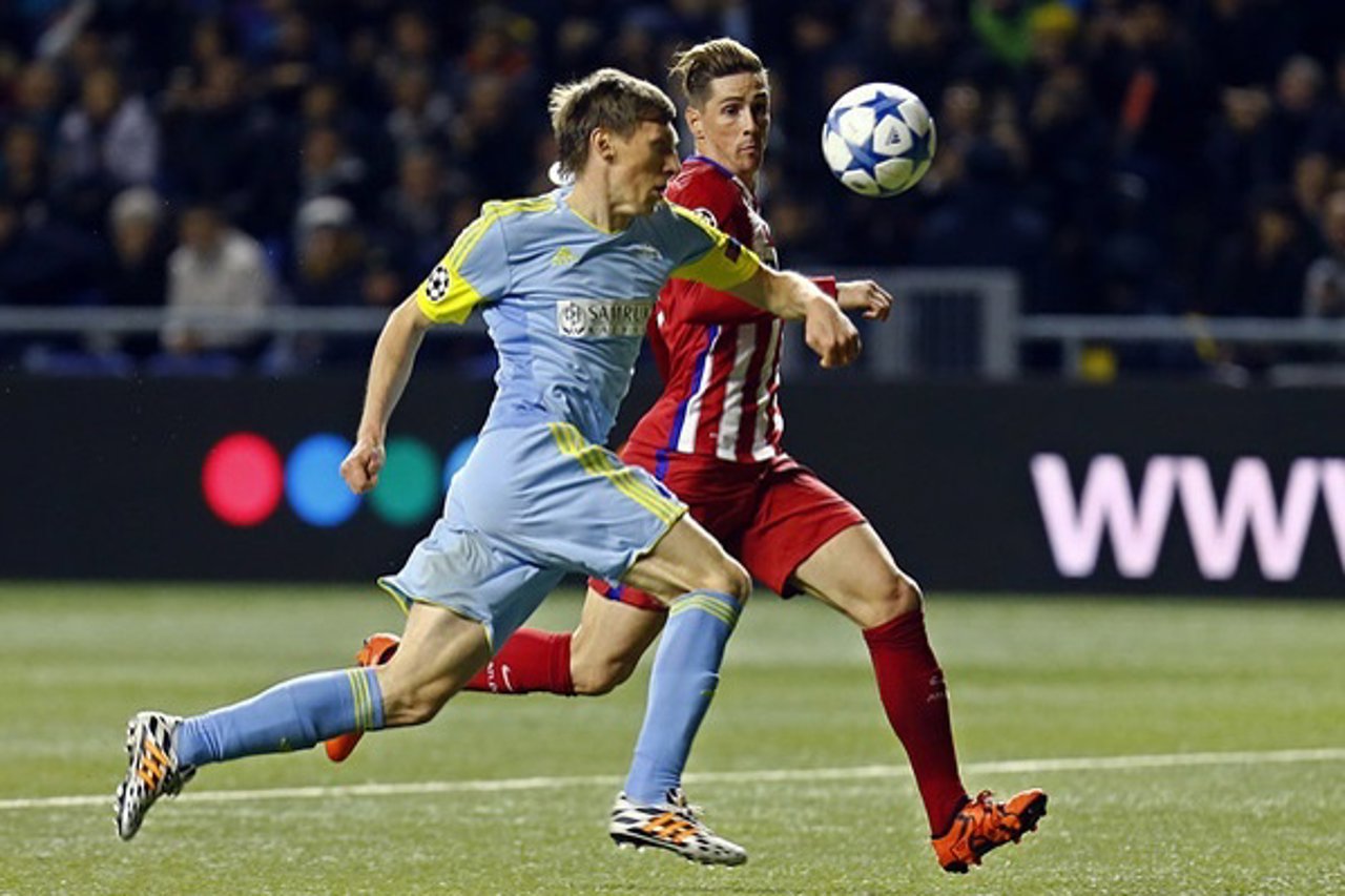 Fernando Torres en el Astana - Atlético Madrid