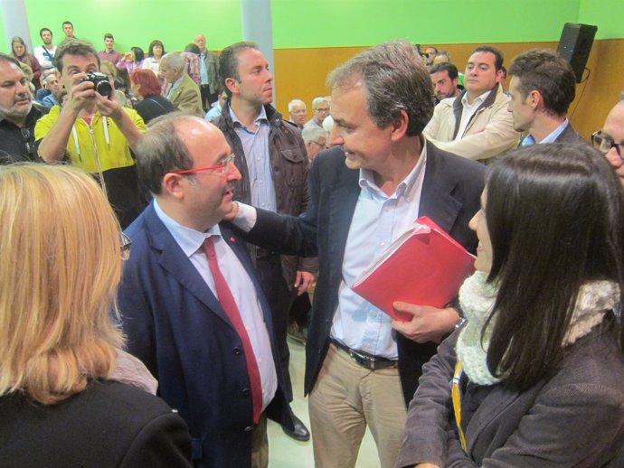 Miquel Iceta (PSC) y José Luís Rodríguez Zapatero (PSOE) 