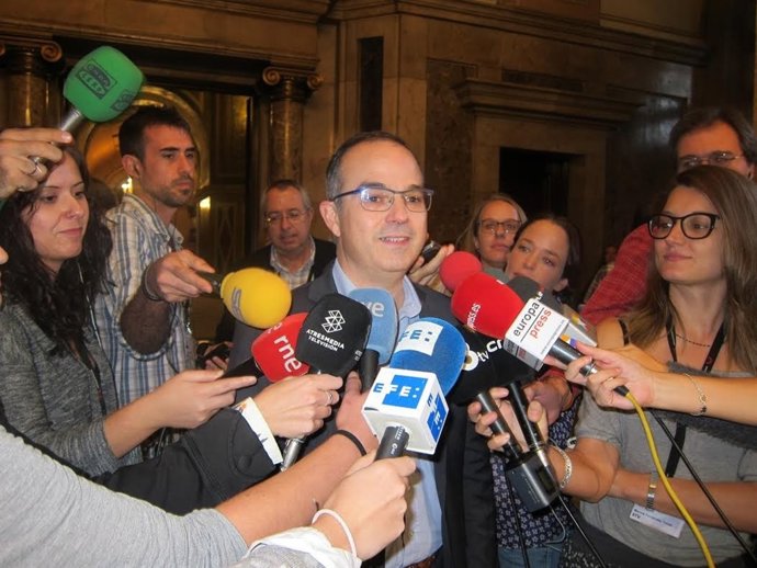 El líder de Junts pel sí en el Parlament, Jordi Turull.