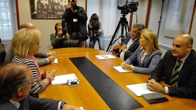 Reunión entre Foro y el PP Mercedes Fernández, Álvarez Cascos y Cristina Coto