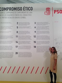 Sumelzo ha firmado este miércoles el Código Ético del PSOE
