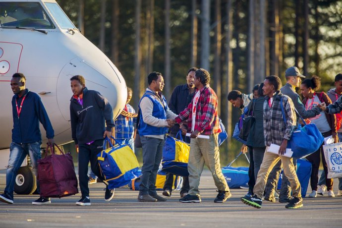 Traslado de refugiados eritreos desde Italia a Suecia