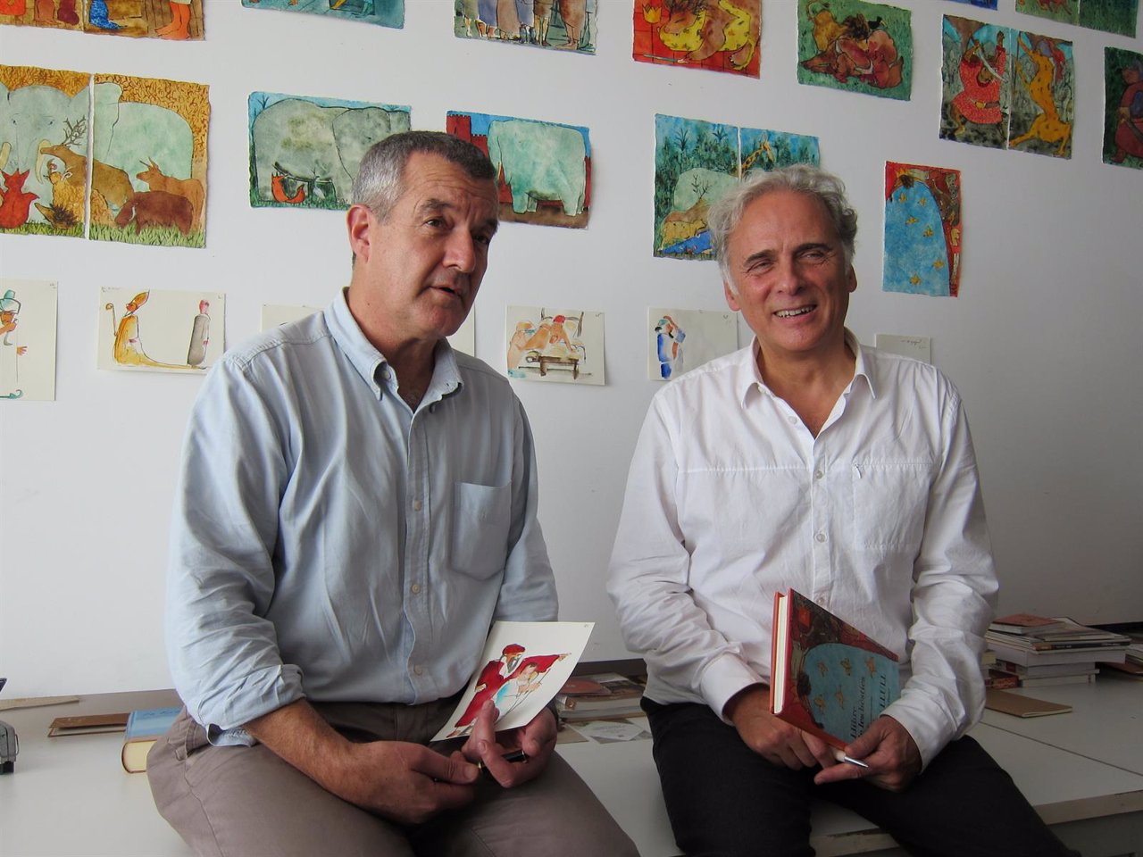 El ilustrador Perico Pastor y el escritor Miquel Desclot