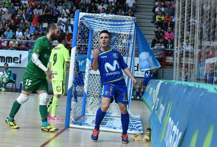 Borja, del Inter Movistar, celebra un gol en Liga