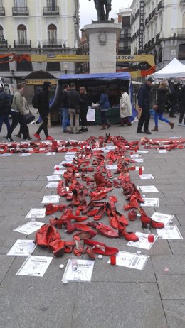 Nueve mujeres en huelga de hambre en Sol (Madrid) contra violencia de género