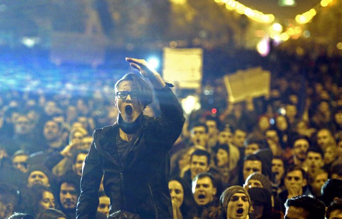 Manifestación en Rumanía contra el Gobierno 