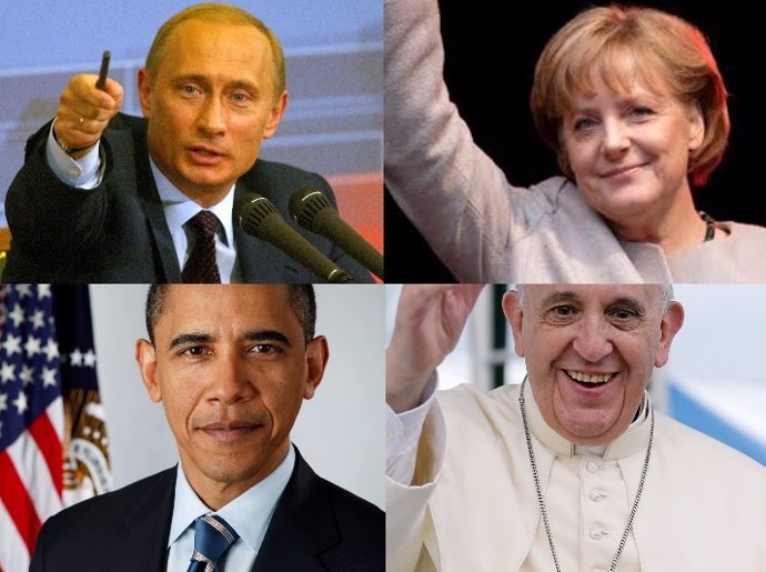 Putin merkel obama papa