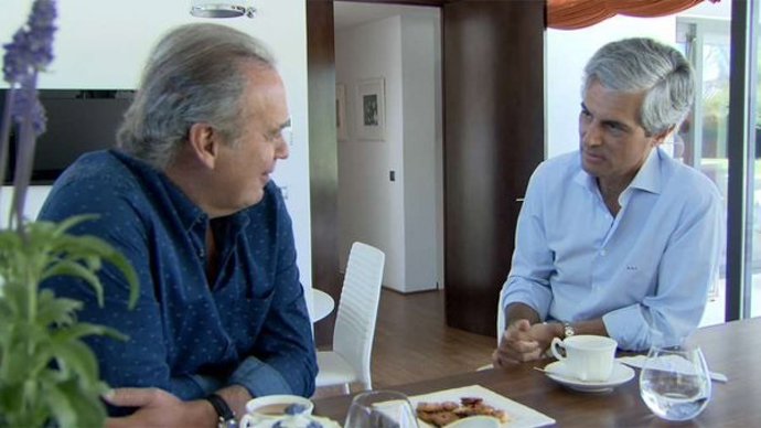 Adolfo suárez con bertín osborne en el programa en tu casa o en la mía