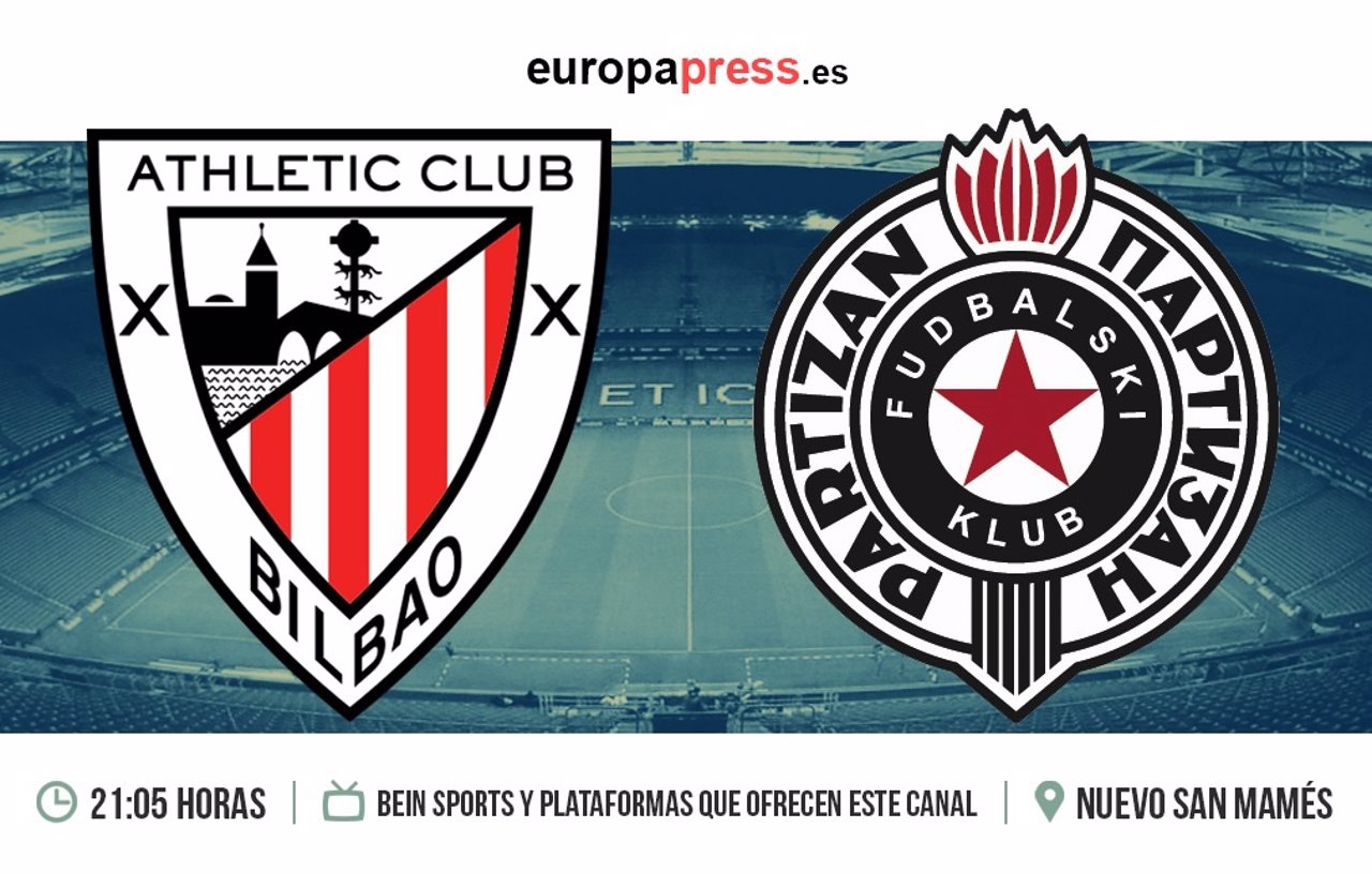 Horario y dónde ver el Athletic de Bilbao - Partizan de UEFA Europa League