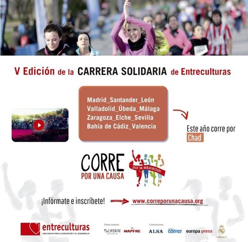 La carrera de Entreculturas servirá para financiar un proyecto educativo en Chad