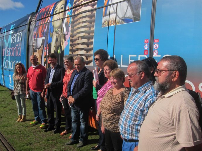 Presentación de la publicidad en el tranvía