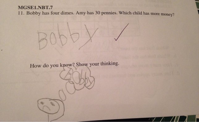 Este niño da la mejor respuesta a un problema de matemáticas