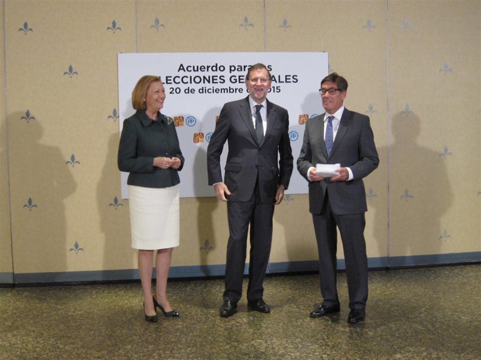 Rajoy, junto a Rudi y Aliaga