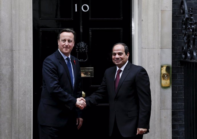 Cameron recibe a Al Sisi en Downing Street