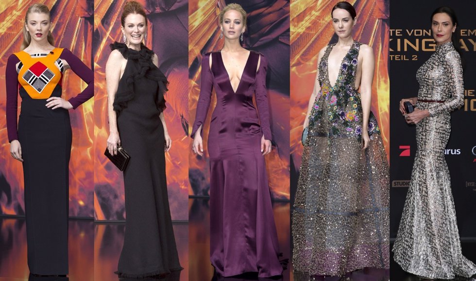 Premiere Sinsajo Parte 2 en Berlín: Jennifer Lawrence fiel a Dior en borgoña