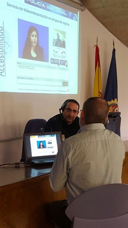 Plataforma de videointerpretación de la Policía