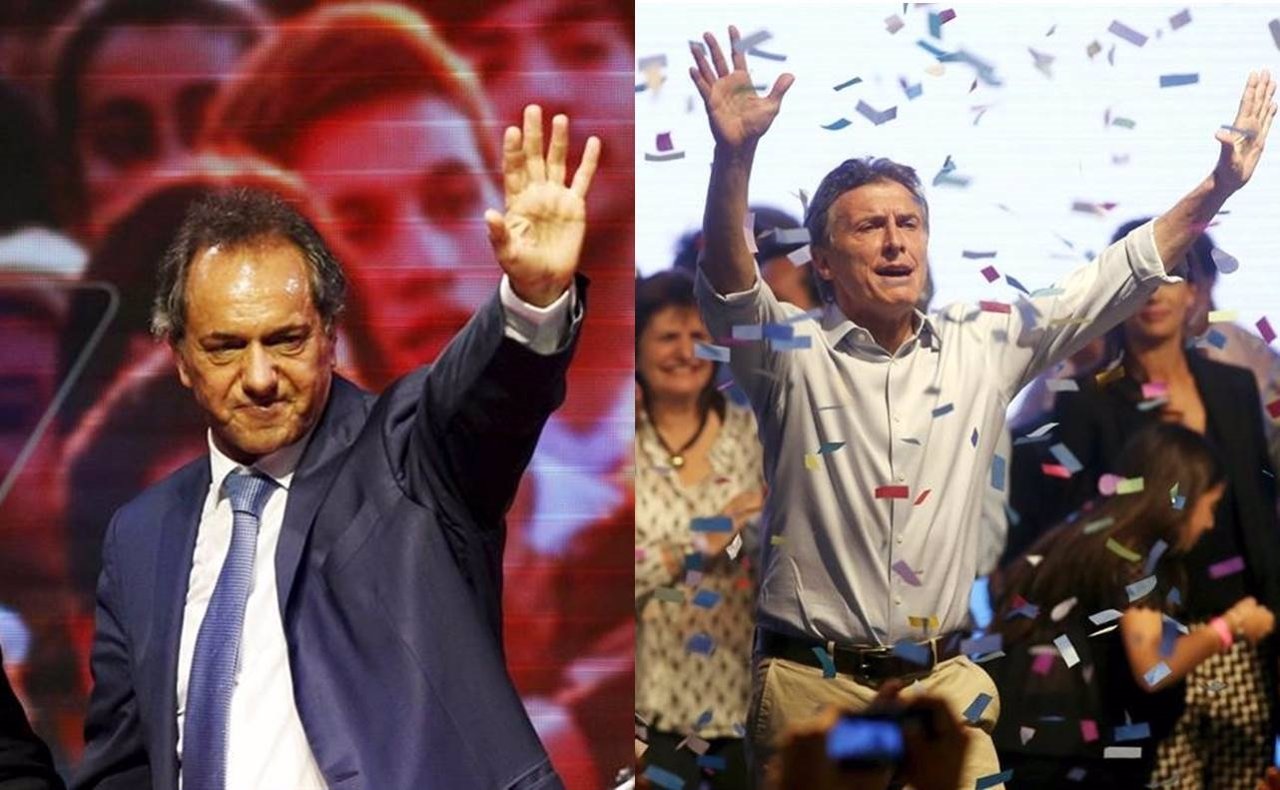  El Oficialista Daniel Scioli Y El Opositor Mauricio Macri