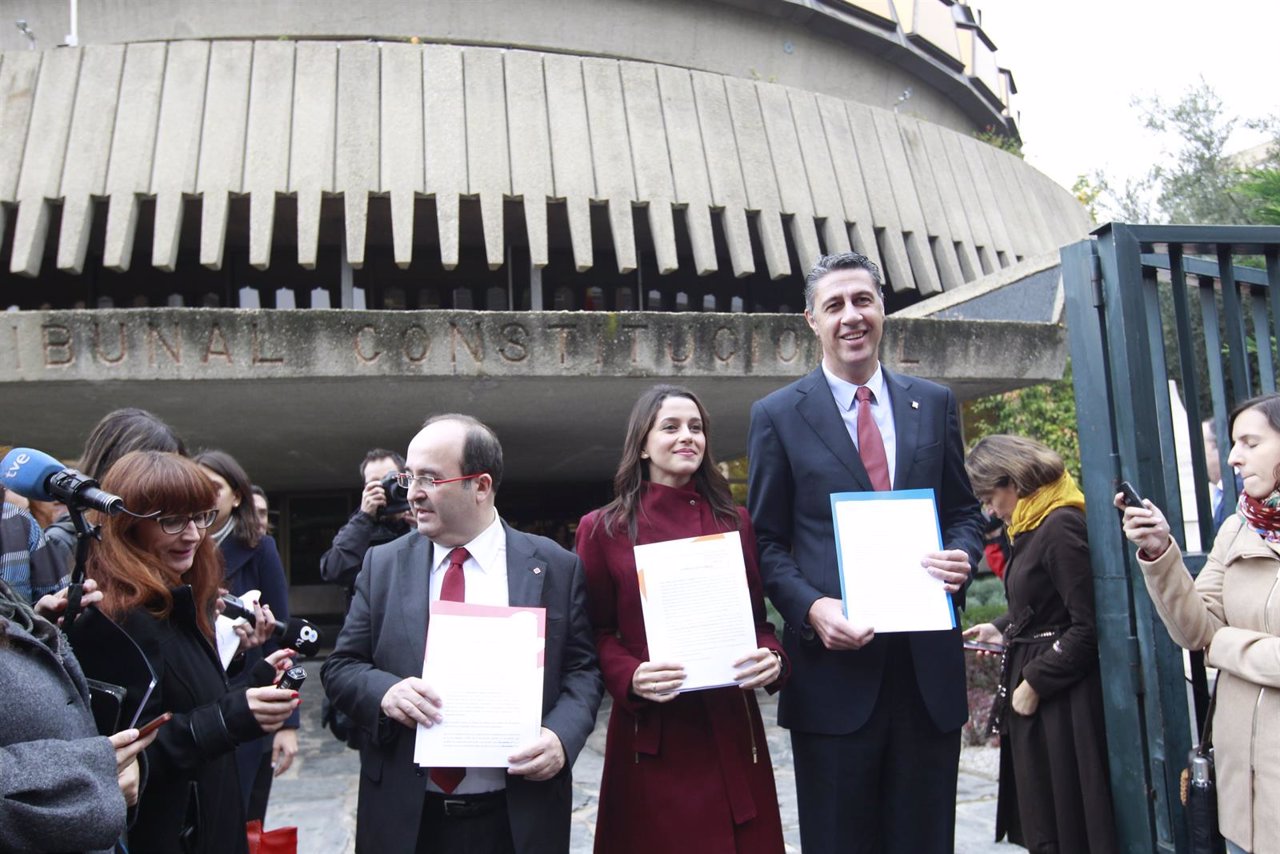 Iceta, Arrimadas y Albiol presenta recurso ante el Tribunal Constitucional