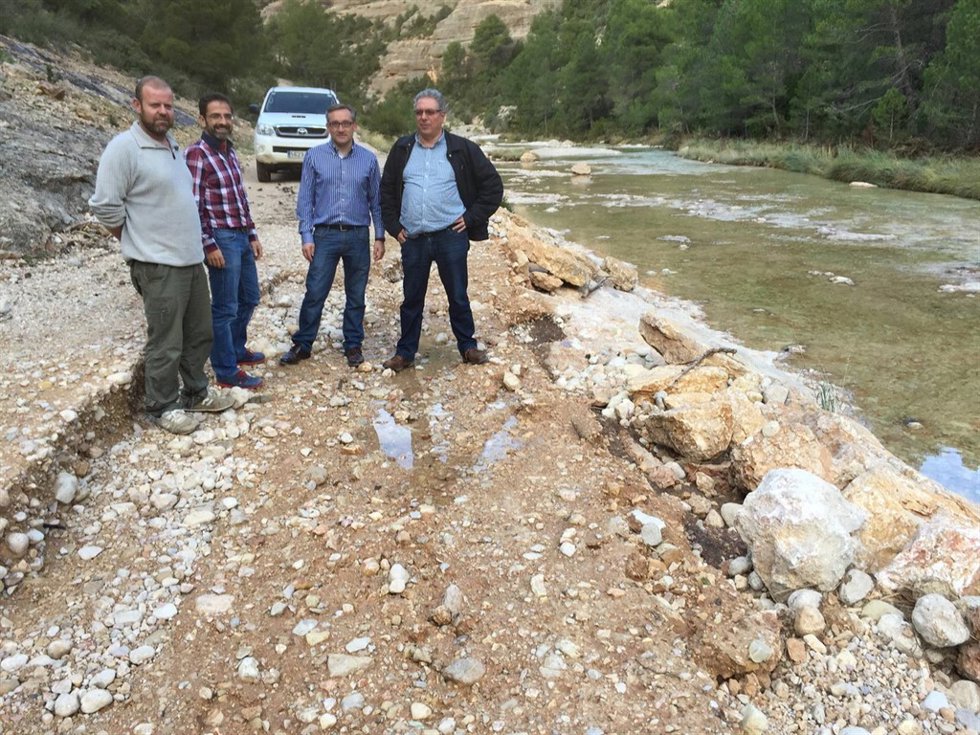 Visita a los caminos afectados por las lluvias