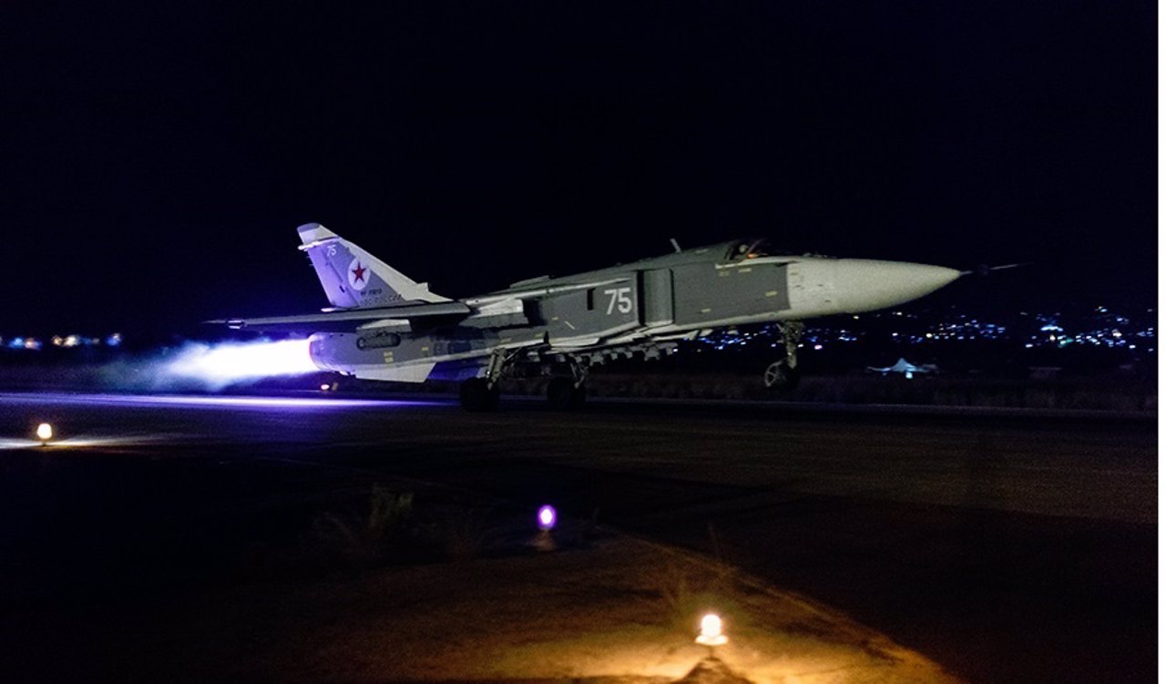 Avión ruso participante en la ofensiva militar en Siria