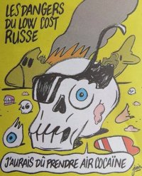 Rusia tacha de "blasfemas" dos viñetas de 'Charlie Hebdo' por entender que se burlan de las víctimas del Airbus