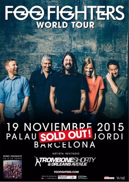 Cartel del concierto de Foo Fighters en Barcelona
