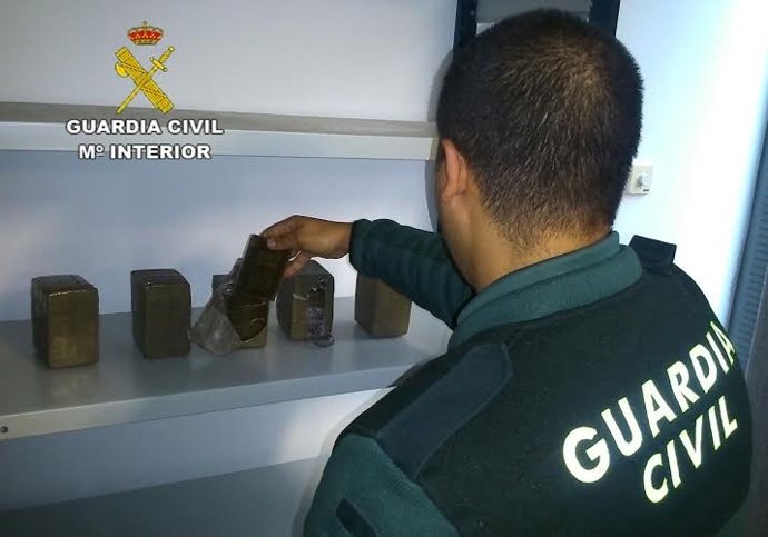 Droga incautada en Aracena (Huelva).