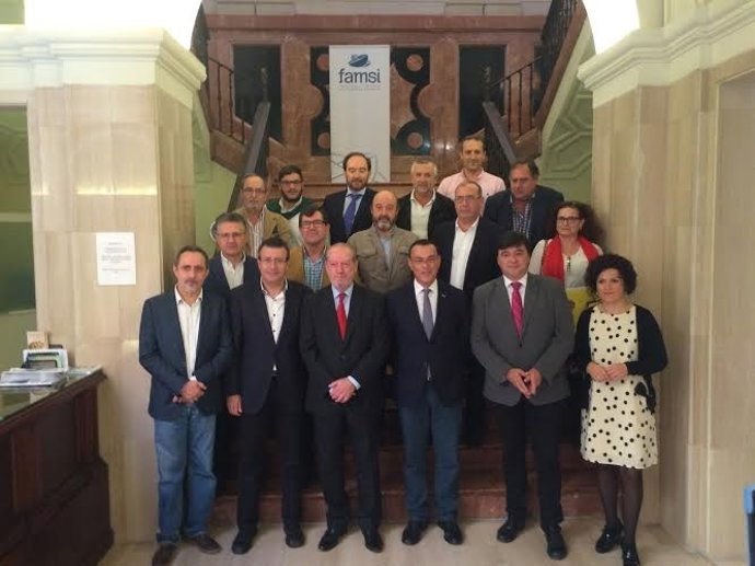 El presidente de la Diputación de Huelva, Ignacio Caraballo, en la Famsi.