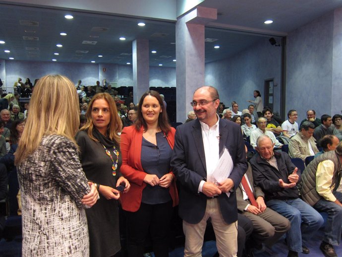 Lambán ha participado esta tarde en una Asamblea Abierta en el PSOE