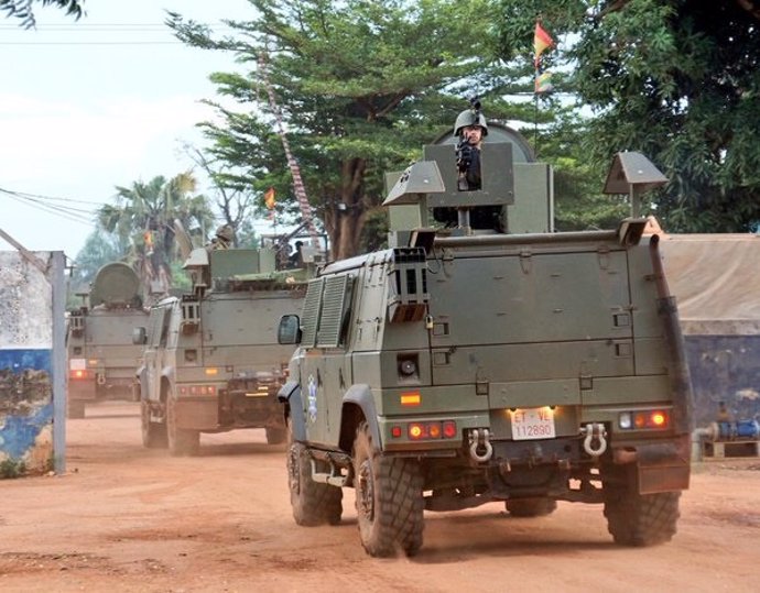 Militares del regimiento 'Palma 47' en República Centroafricana