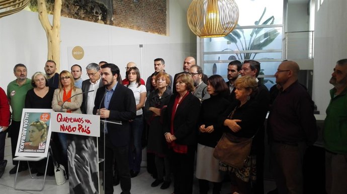 Alberto Garzón en la presentación de Unidad Popular