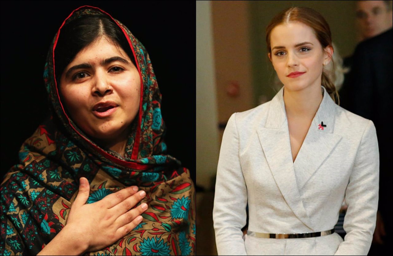 Malala Yousafzai y Emma Watson