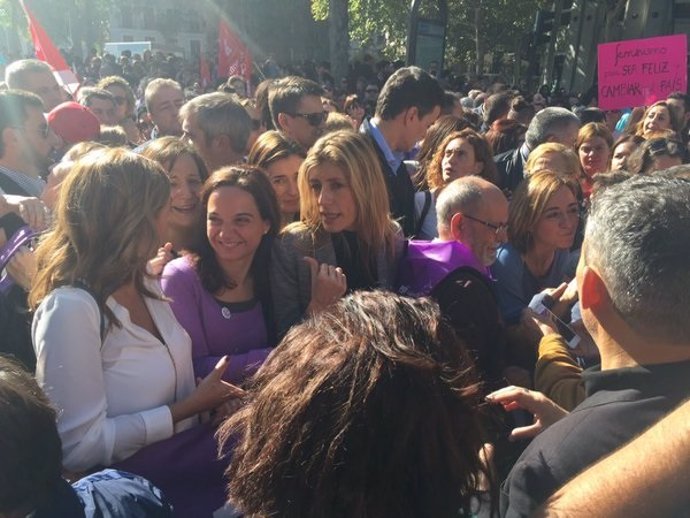 Sara Hernández en la Marcha contra las Violencias Machistas
