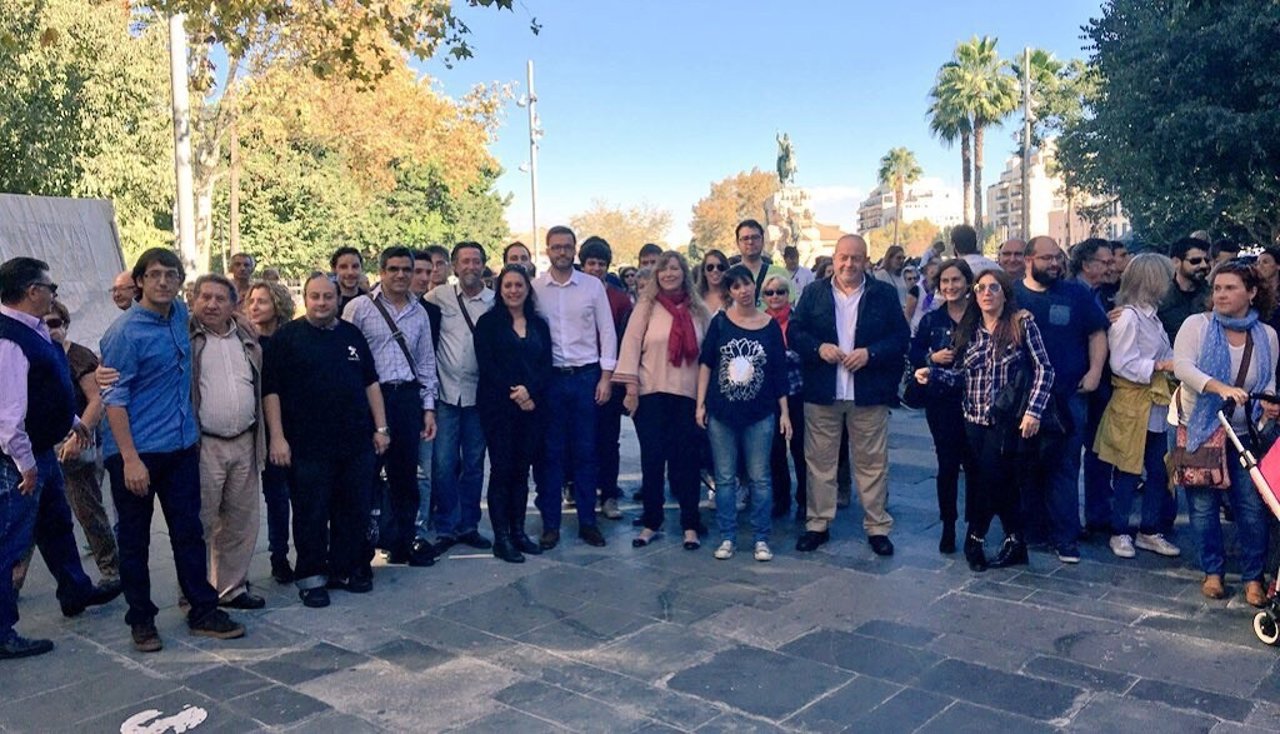 Representación socialista en la marcha contra la violencia machista de Palma