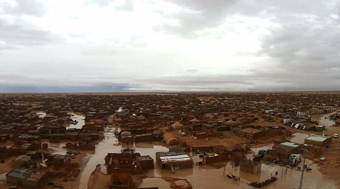 Campamento de Tindouf (Sáhara) dañado por las lluvias del pasado octubre