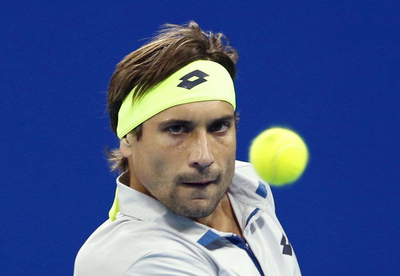 David Ferrer en un torneo de Pekín