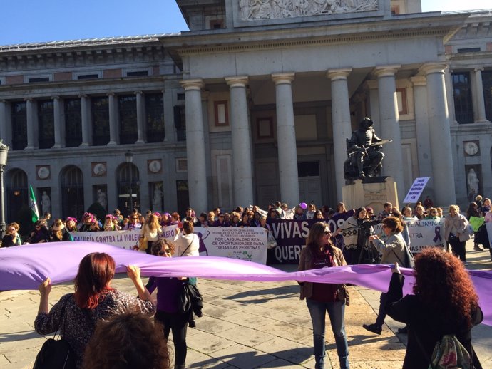 Manifestación contra la violencia de género en Madrid