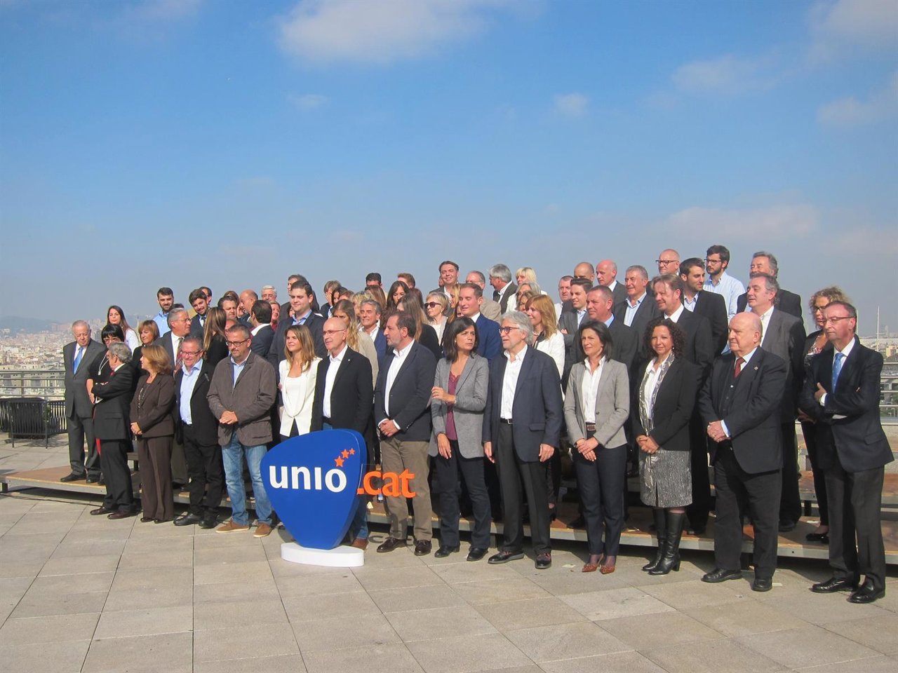 Miembros de Unió en la presentación de las listas