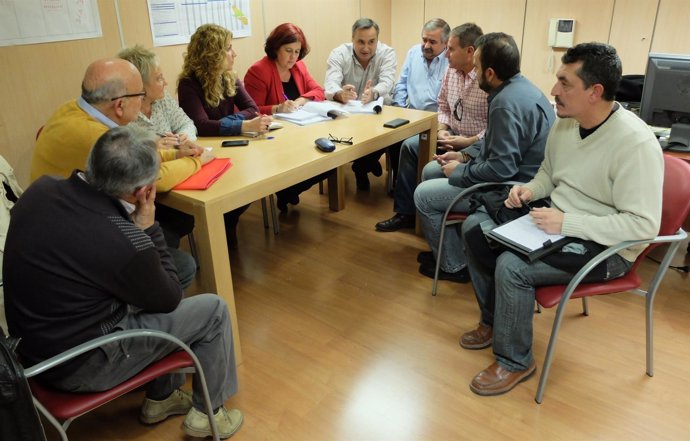 Reunión del PSOE de Granada con funcionarios de la cárcel de Albolote