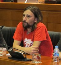 Híjar reclama que le retiren la sanción de 1.500€ como portavoz de la Plataforma Stop Desahucios