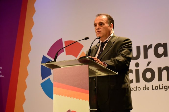 Javier Tebas en el evento Futura aficion LA LIGA 