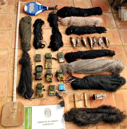 Efectos decomisados por la Guardia Civil