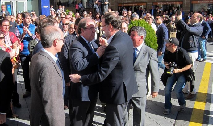 Herrera recibe a Rajoy en Béjar (Salamanca)