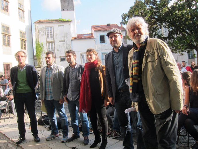 Foto preacuerdo político Anova, Podemos Galicia y Esquerda Unida